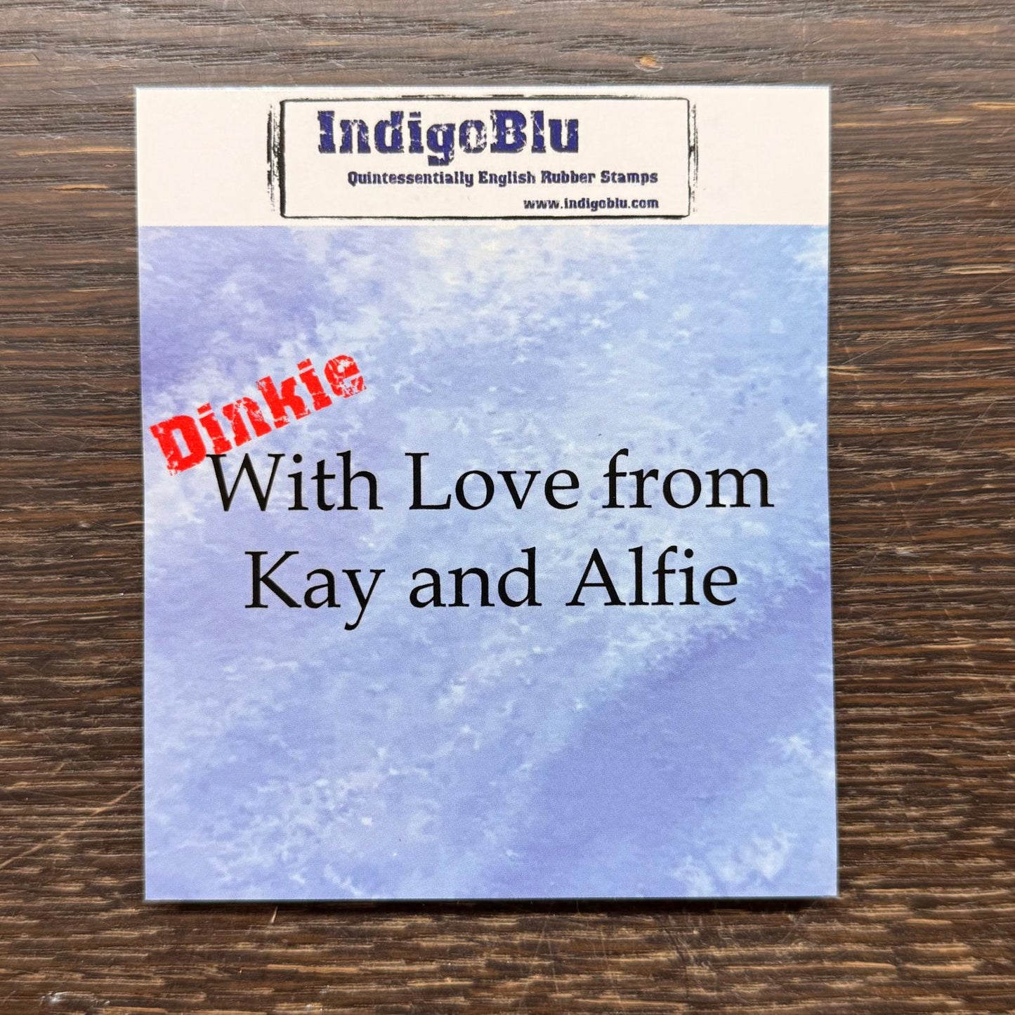 Butterfly Dinkie Red Rubber Stamp