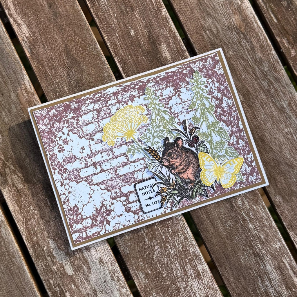 Hidden Creatures A6 Red Rubber Stamp