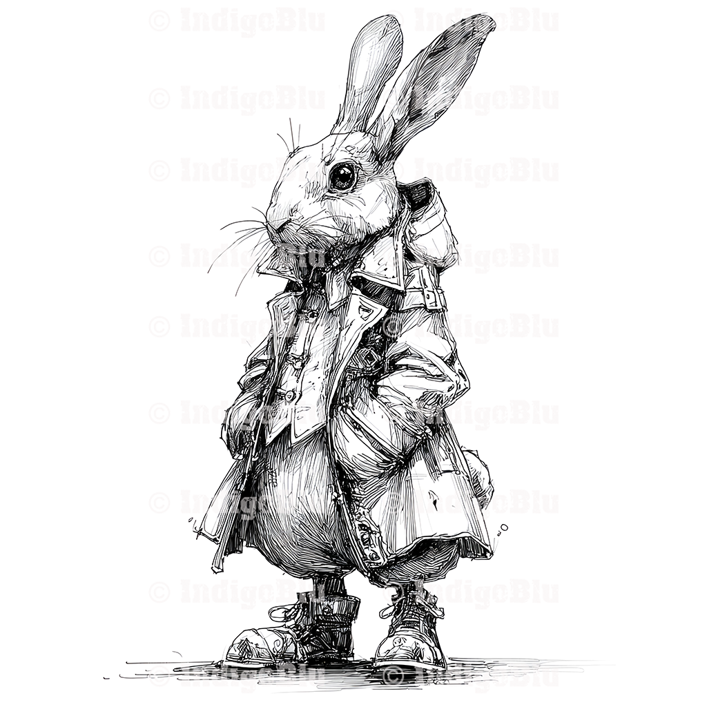 Digi Stamp - White as a Rabbit