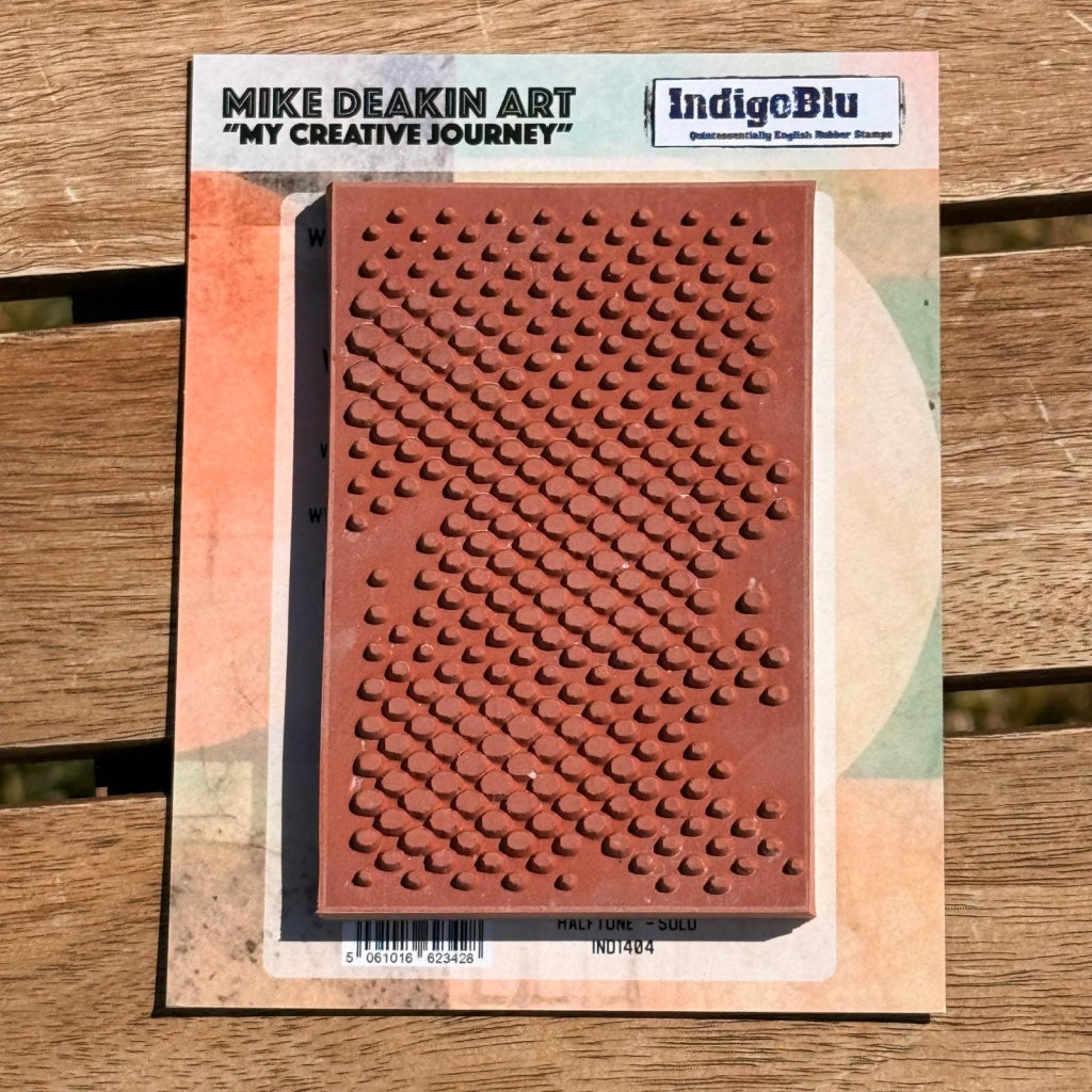 Halftone Solo Red Rubber Stamps