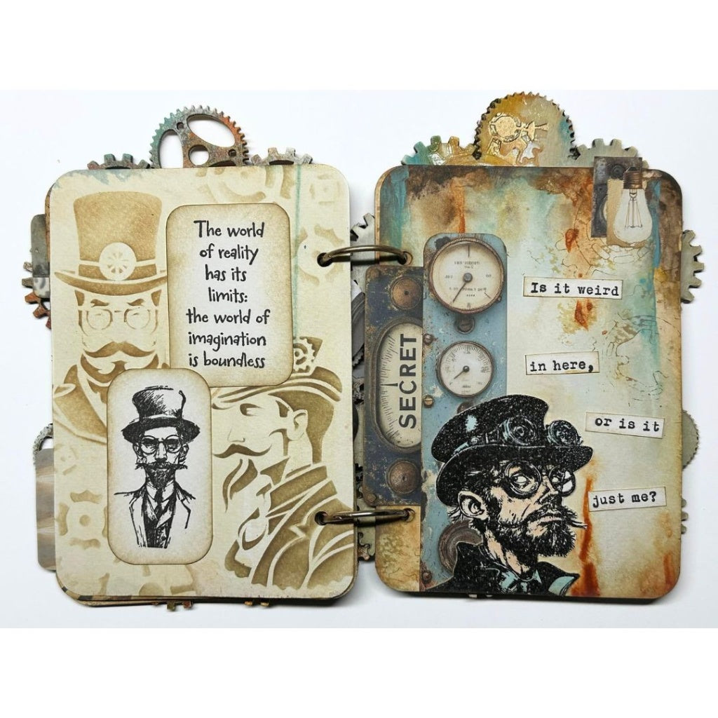 Mr Mister A6 Red Rubber Stamp