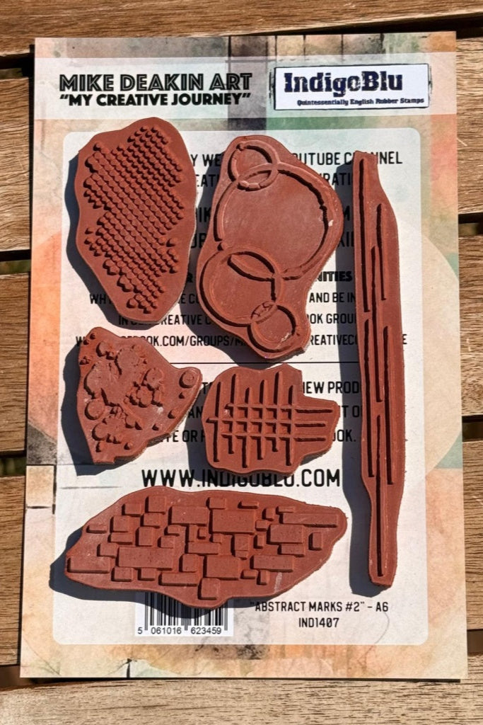 Abstract Marks 2 A6 Red Rubber Stamp