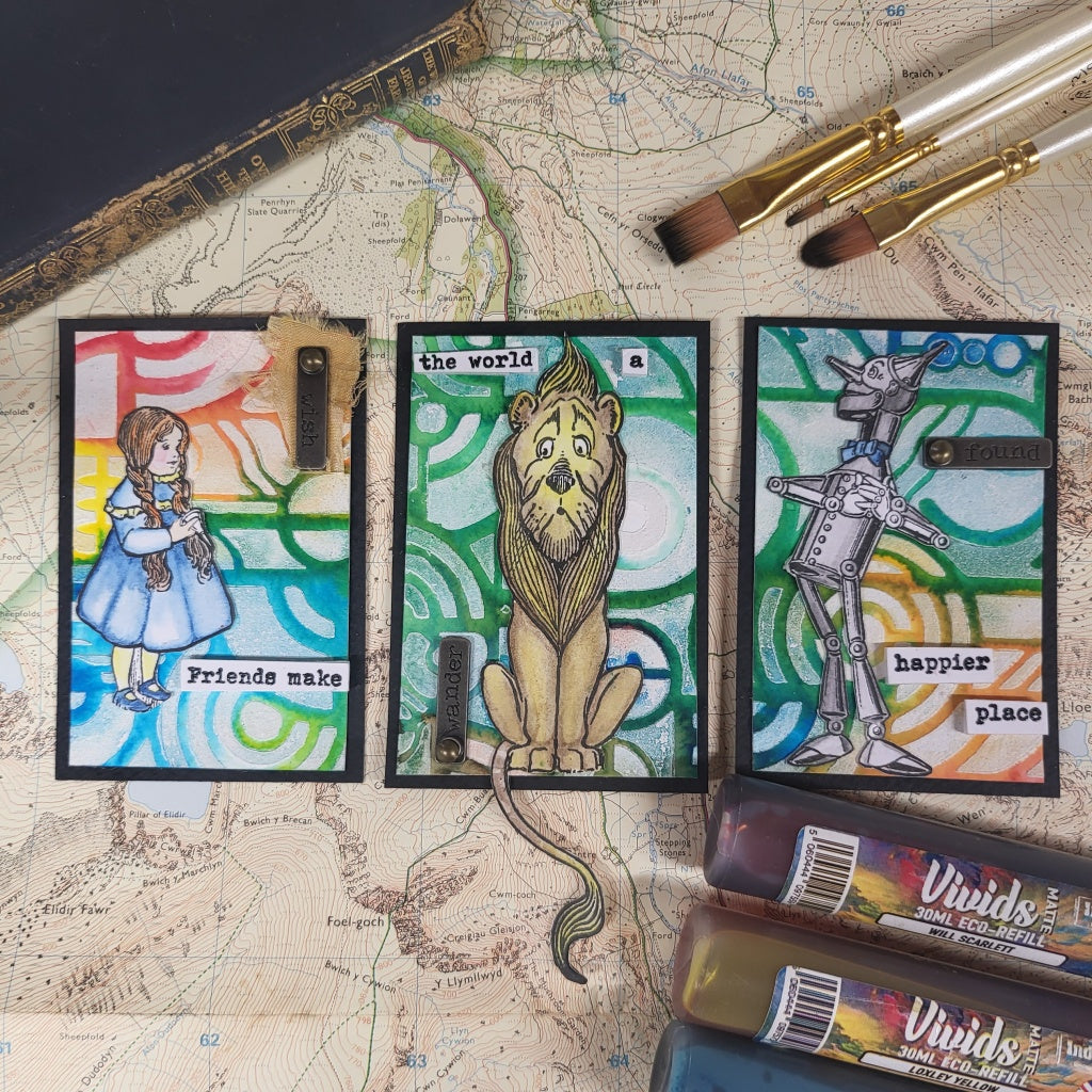 Dorothy and Friends A5 Red Rubber Stamp