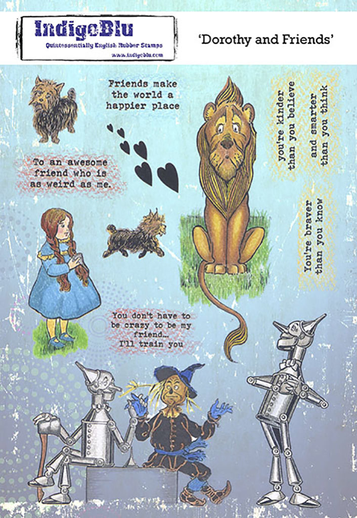 Dorothy and Friends A5 Red Rubber Stamp