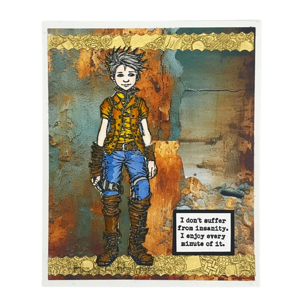 Jude Wolfe A6 Red Rubber Stamp
