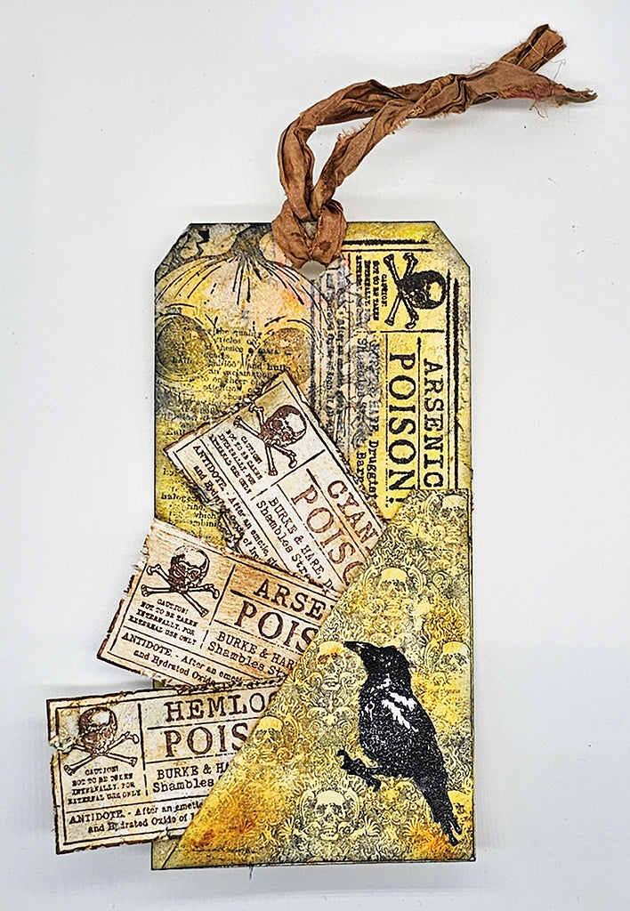 Poison Labels A6 Red Rubber Stamp