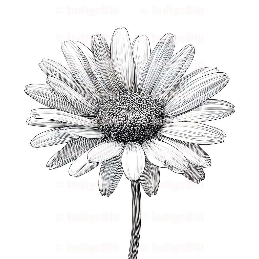 Digi Stamp - Blooming Daisy
