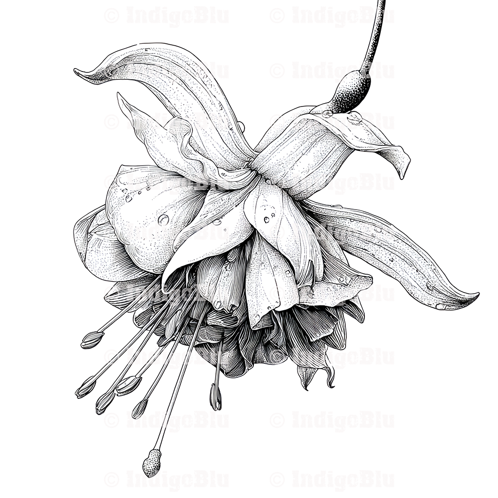Digi Stamp - Blooming Fuschia