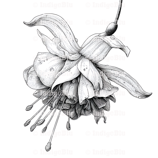 Digi Stamp - Blooming Fuschia