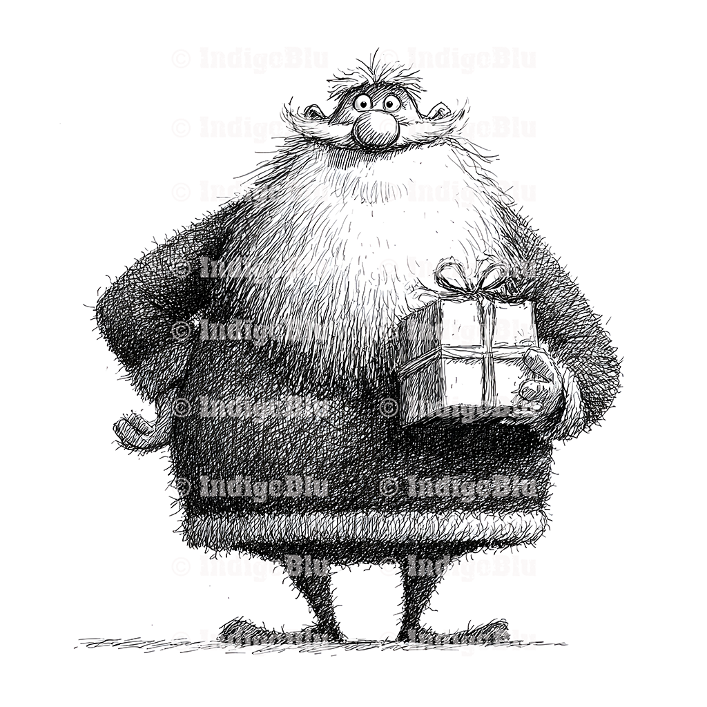 Digi Stamp - Cheery Santa