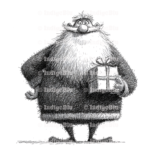 Digi Stamp - Cheery Santa