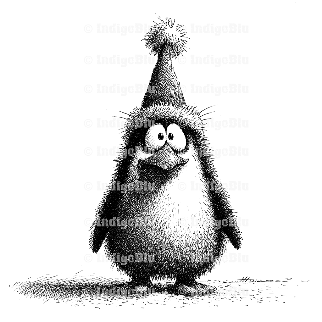 Digi Stamp - Cheery Penguin