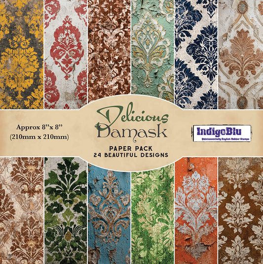 Digi Papers - Delicious Damask 8x8