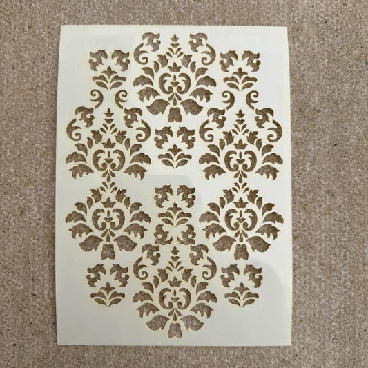 Stencil - Damaged Damask (8x6 inch)