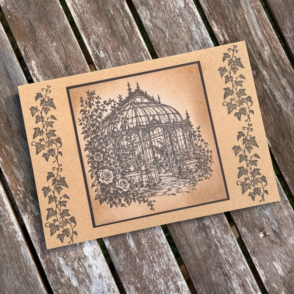 Forgotten Conservatory A5 Red Rubber Stamp
