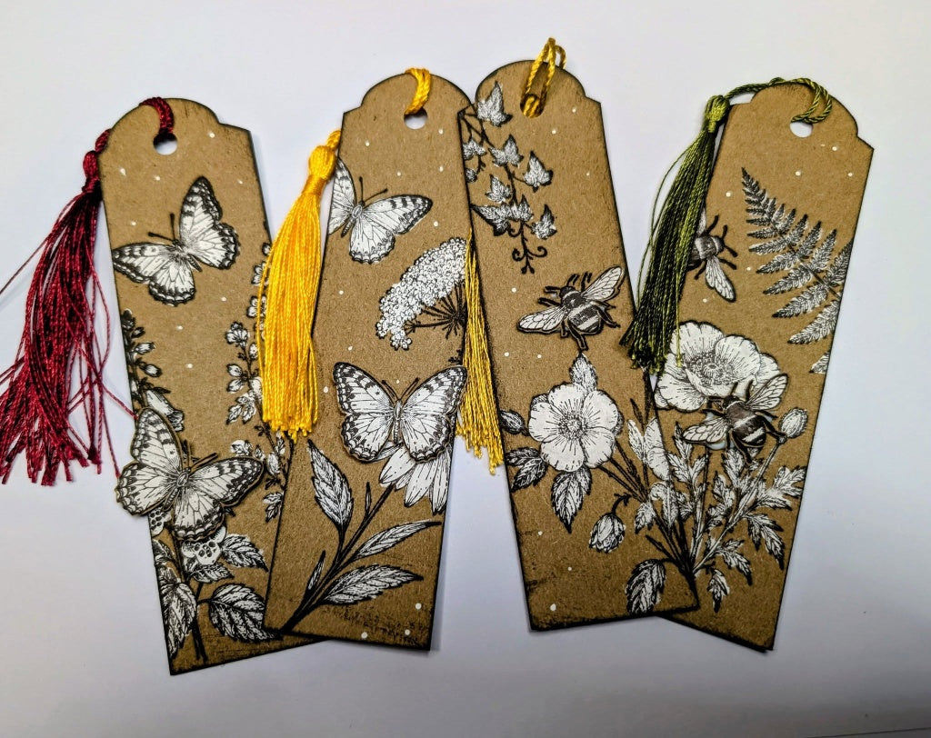 Forgotten Florals A5 Red Rubber Stamp