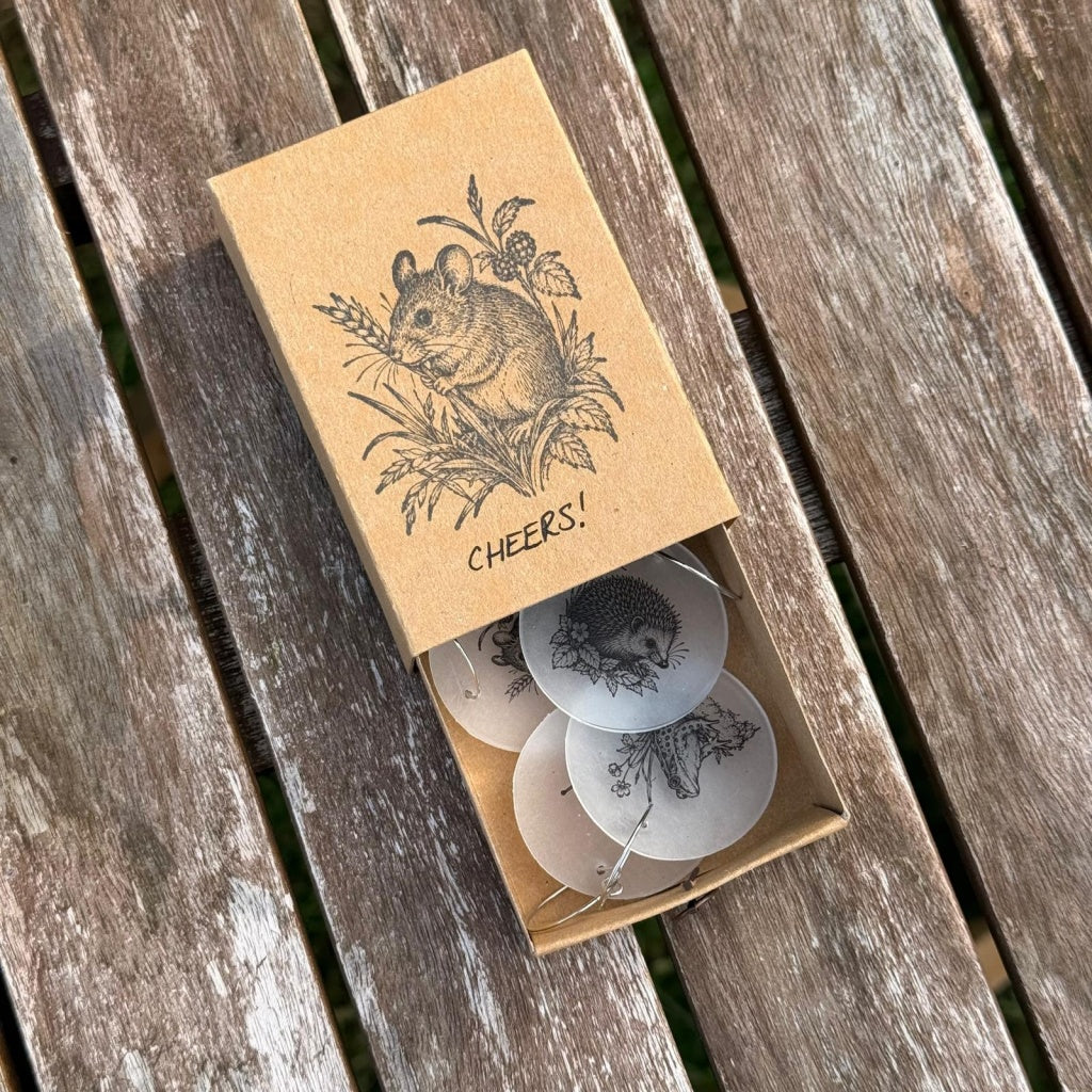 Hidden Creatures A6 Red Rubber Stamp