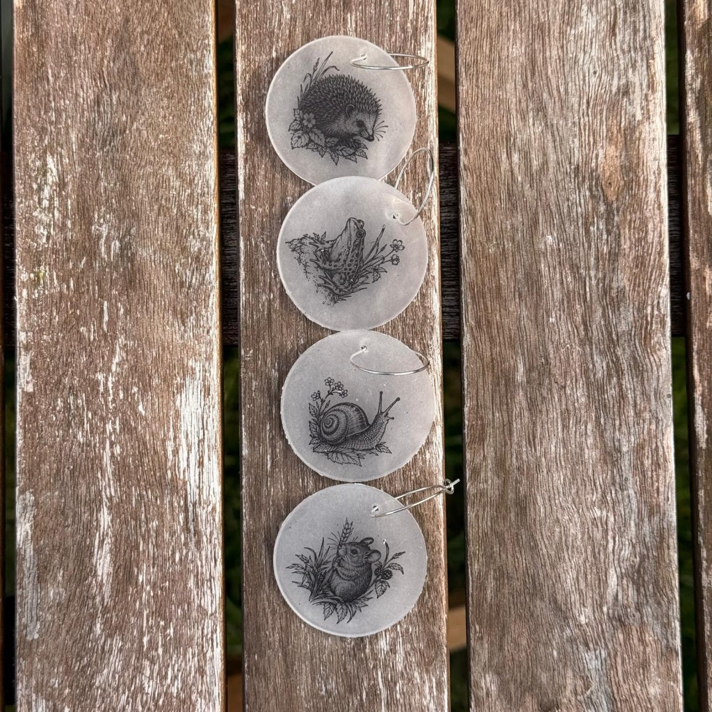 Hidden Creatures A6 Red Rubber Stamp