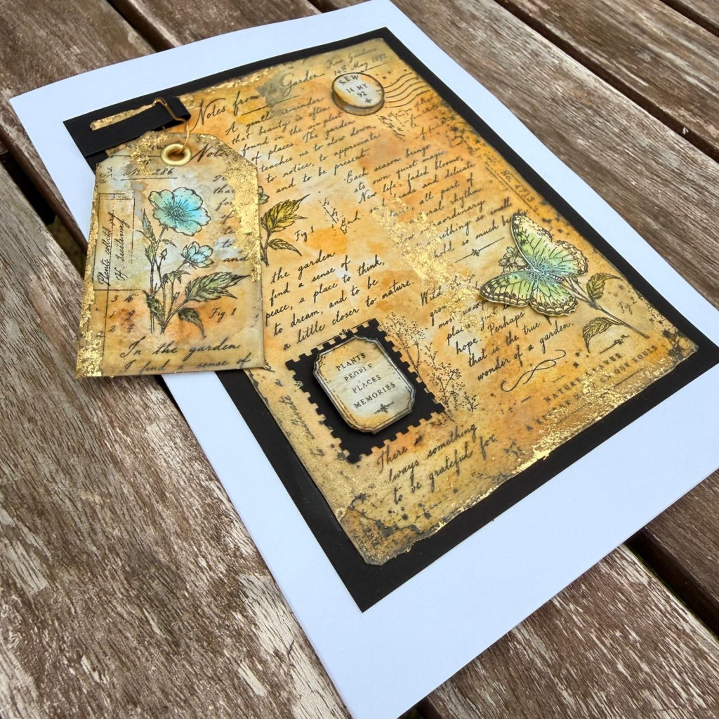 Notes from the Garden A6 Red Rubber Stamp