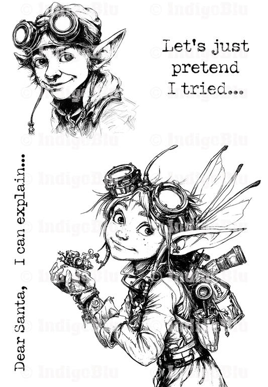 Digi Stamp - Steampunk Elf