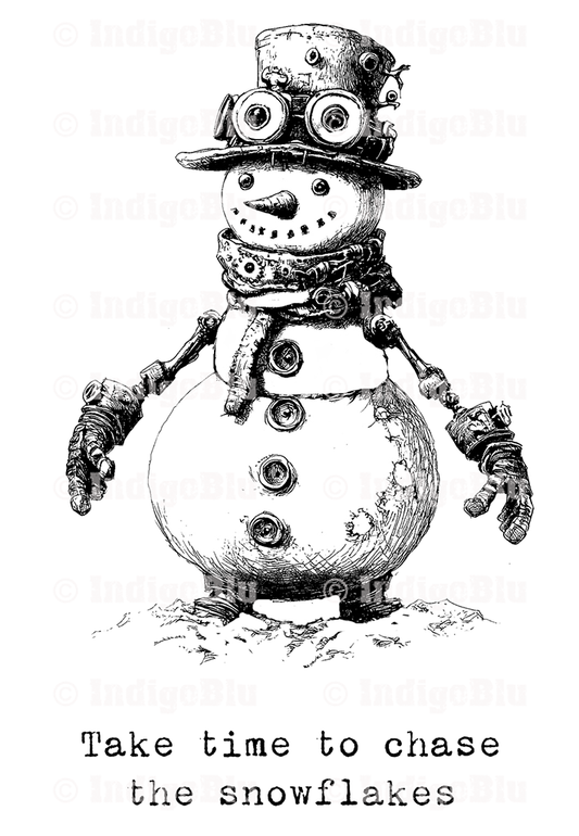 Digi Stamp - Steampunk Snowman