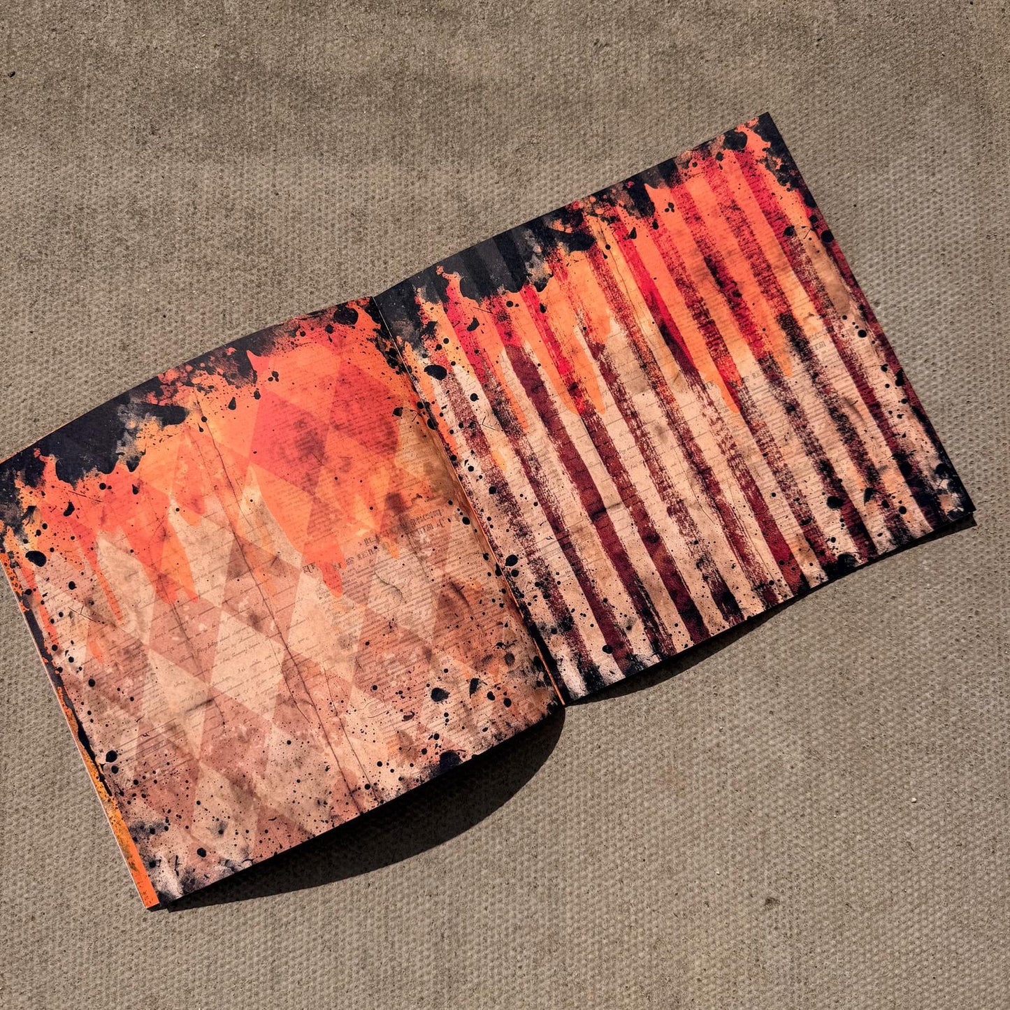 Halloween Grunge Paper Book - 8" x 8"