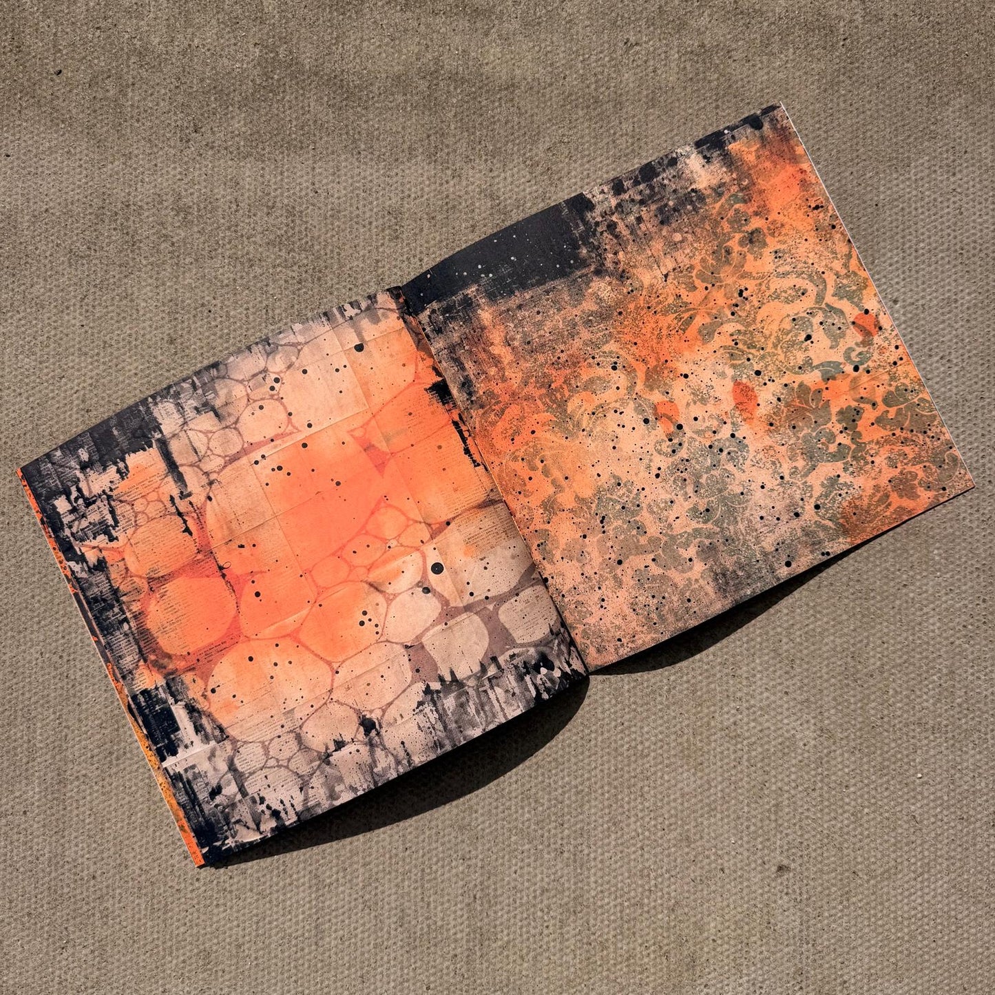 Halloween Grunge Paper Book - 8" x 8"