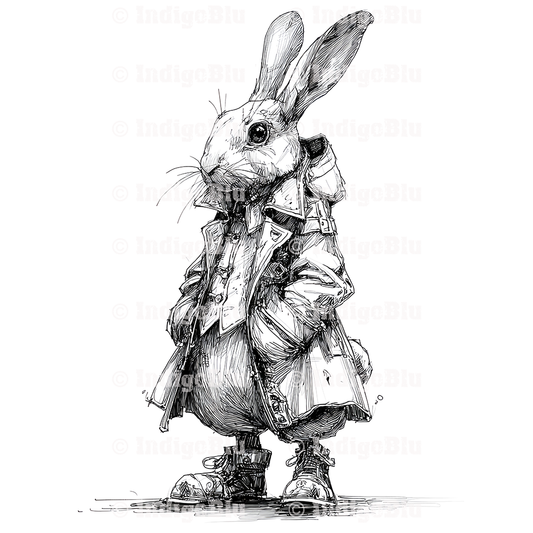 Digi Stamp - White as a Rabbit