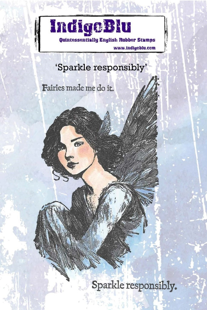 Sparkle Responsibly A6 Red Rubber Stamp