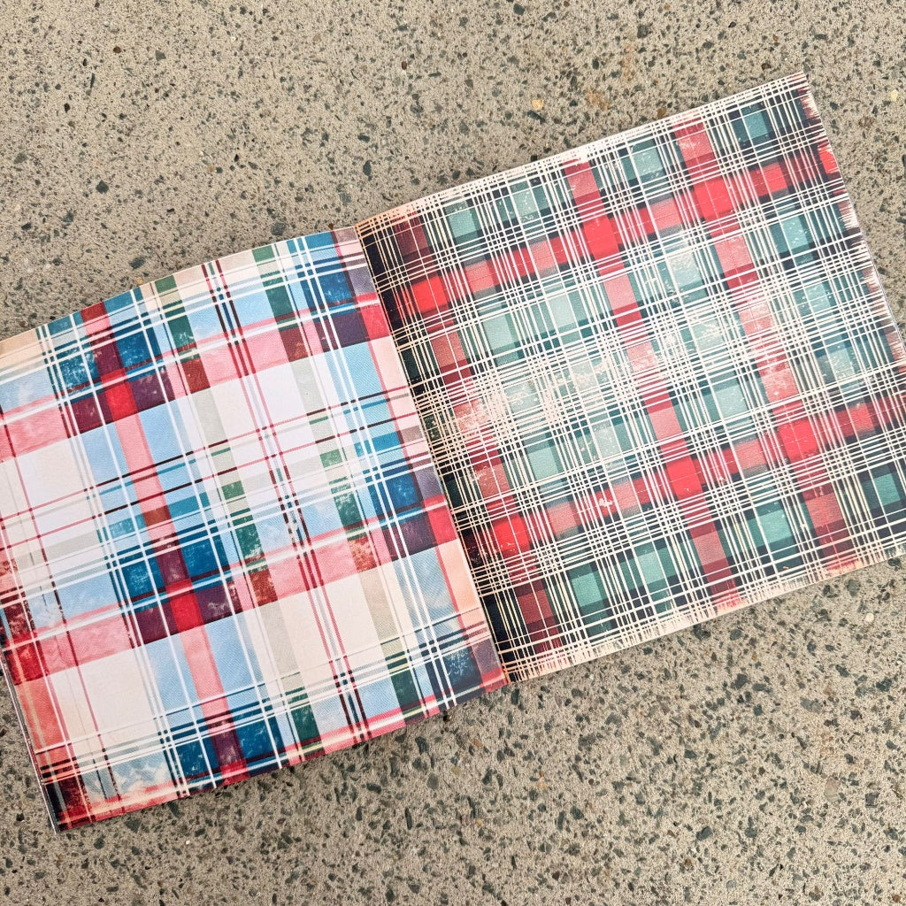 Tartan Textures Paper Book - 8" x 8"