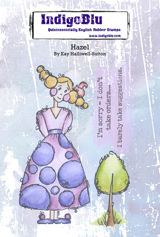 Hazel A6 Red Rubber Stamp