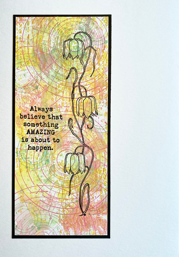 Gladioli A5 Red Rubber Stamp