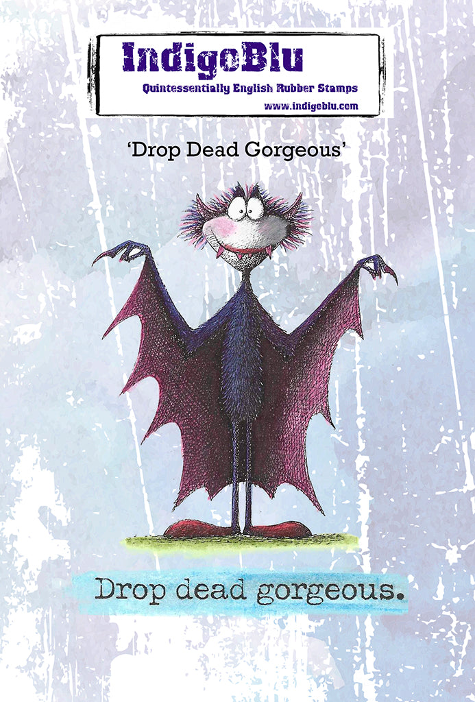 Drop Dead Gorgeous A6 Red Rubber Stamp