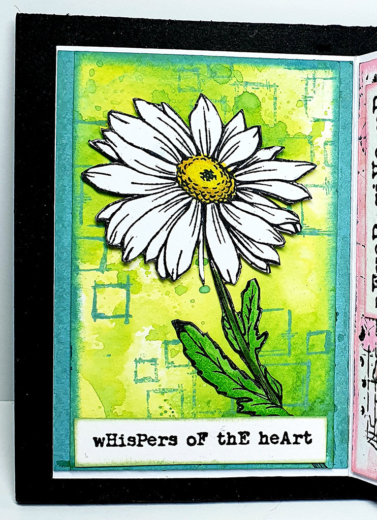 Camomile A5 Red Rubber Stamp