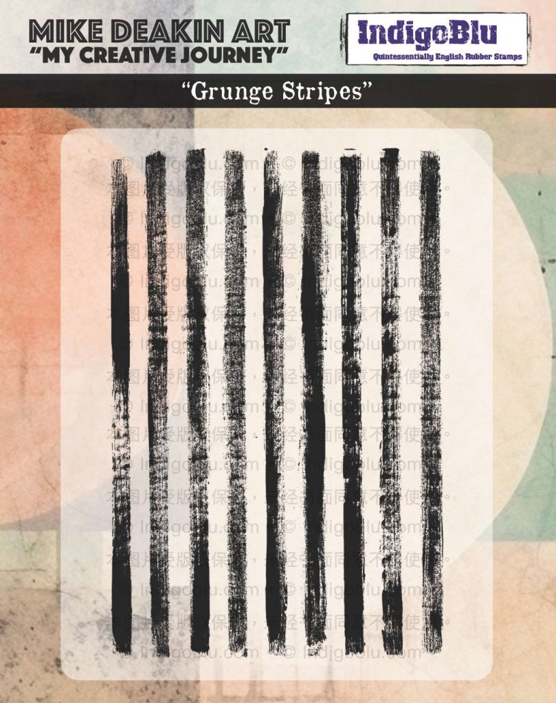 Grunge Stripes Solo Red Rubber Stamps