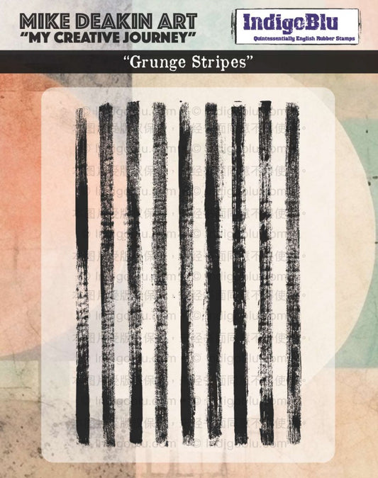 Grunge Stripes Solo Red Rubber Stamps