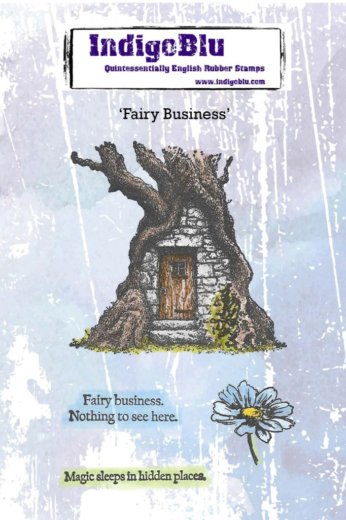 Fairy Business A6 Red Rubber Stamp