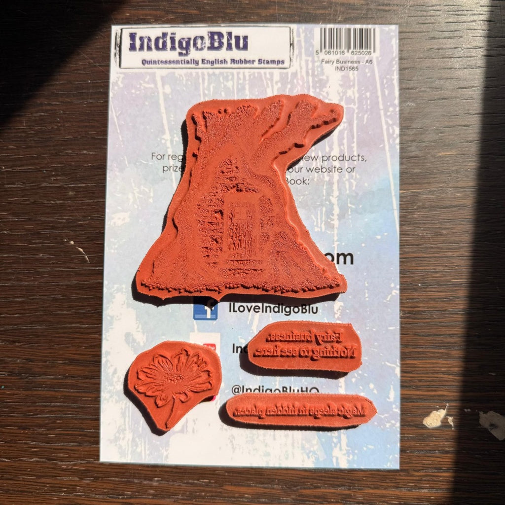 Fairy Business A6 Red Rubber Stamp