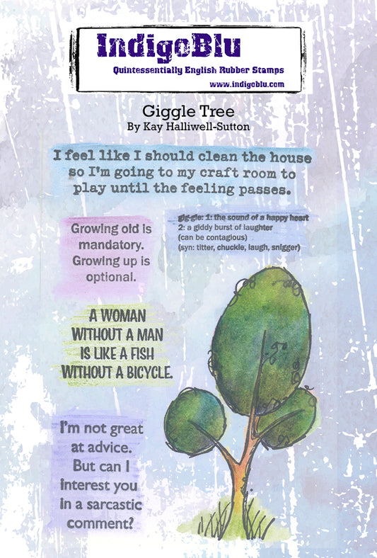 Giggle Tree A6 Red Rubber Stamp