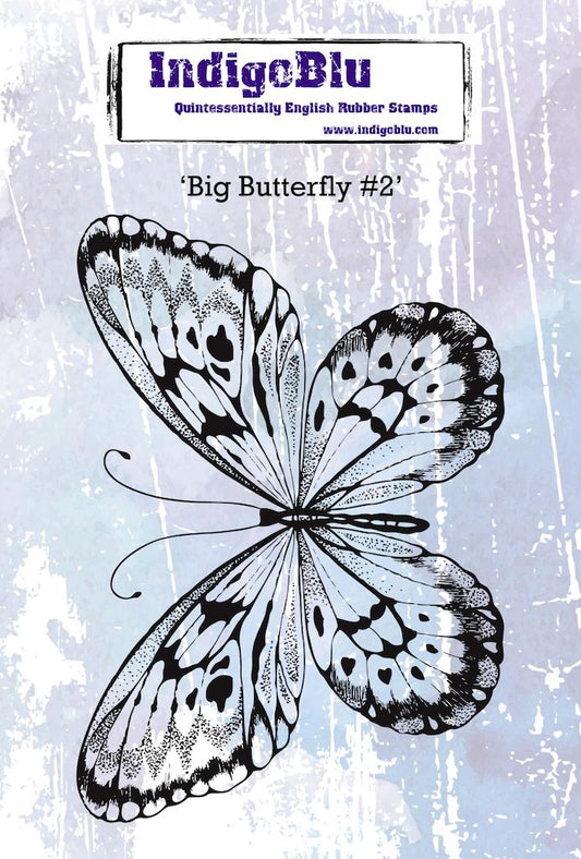 Big Butterfly 2 A6 Red Rubber Stamp