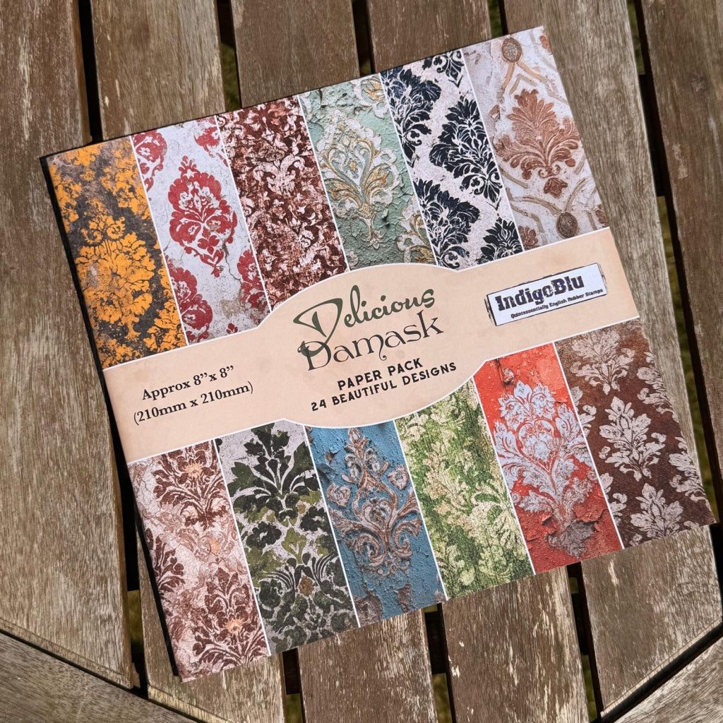 Delicious Damask Paper Book - 8" x 8"