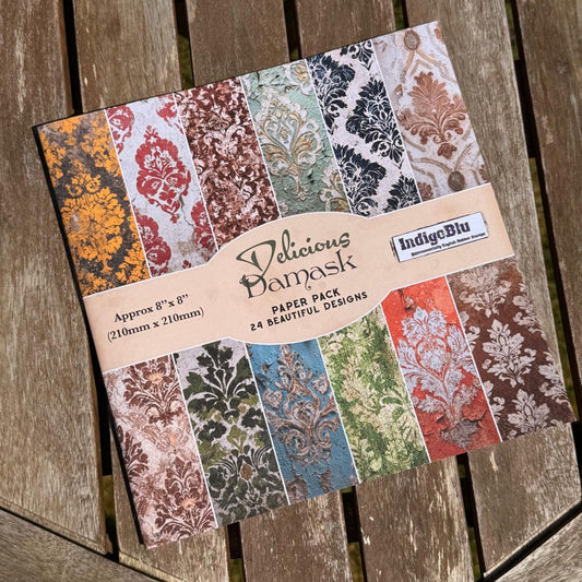 Delicious Damask Paper Book - 8" x 8"