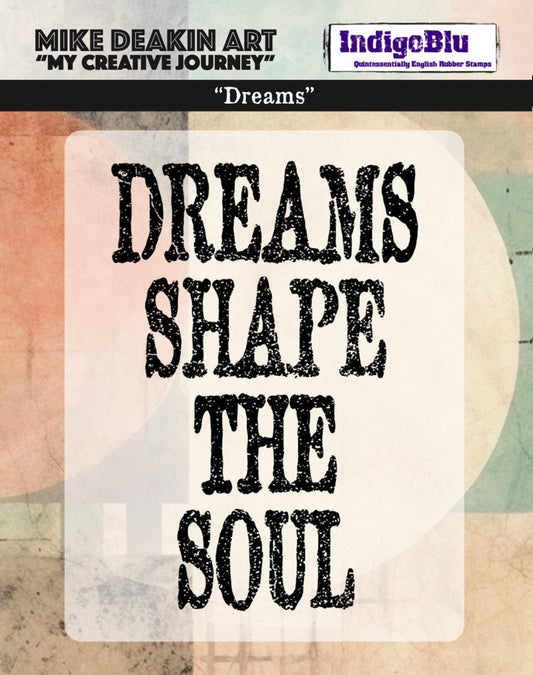 Dreams Solo Red Rubber Stamp by Mike Deakin