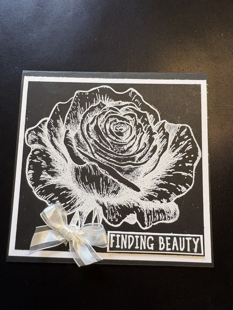 Giant Rose A5 Red Rubber Stamp