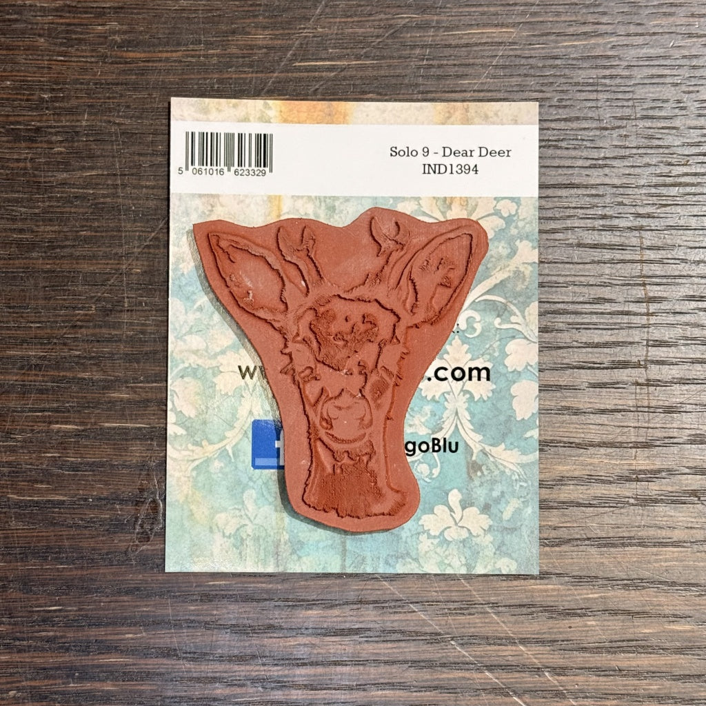 Dear Deer Solo Red Rubber Stamps