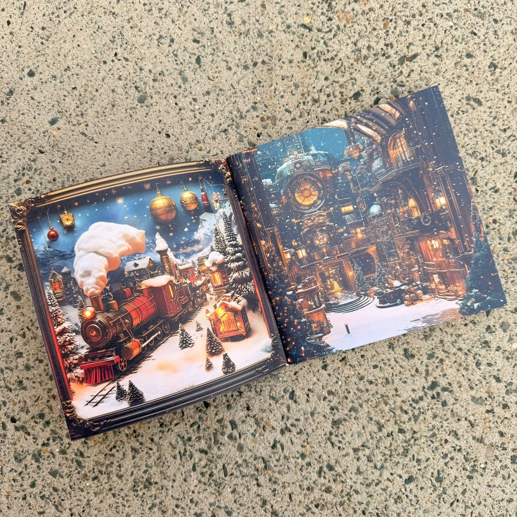Steampunk Winterfest Paper Book - 6" x 6"