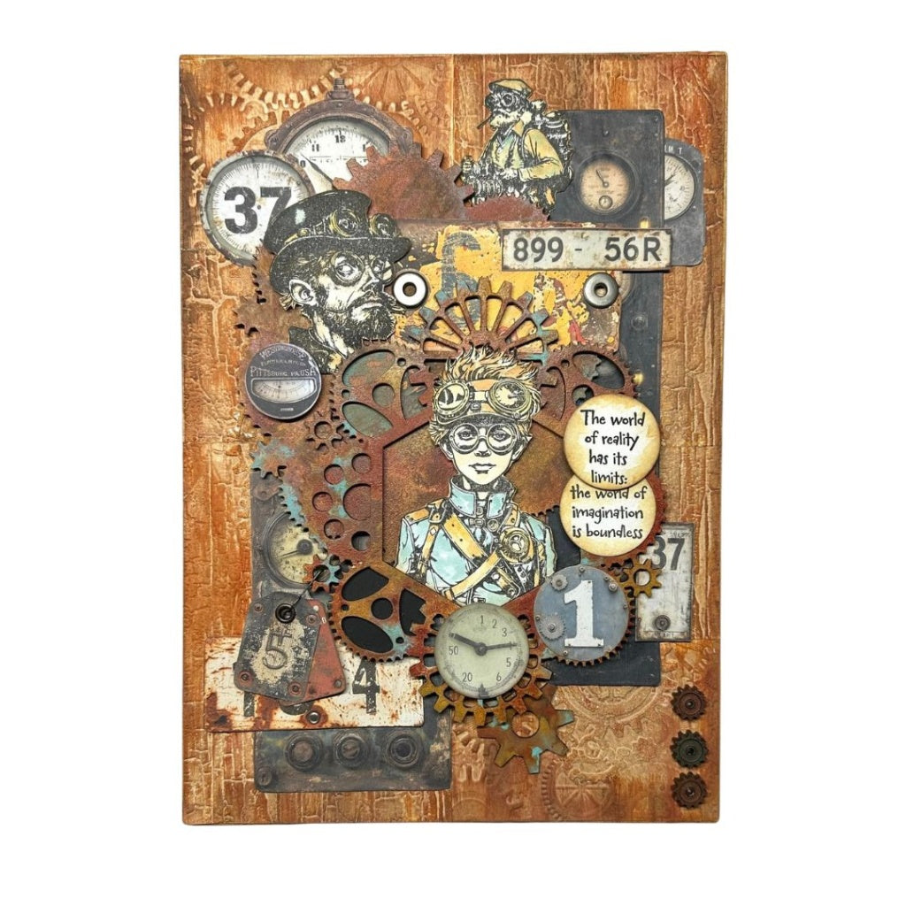 Goggles A6 Red Rubber Stamp