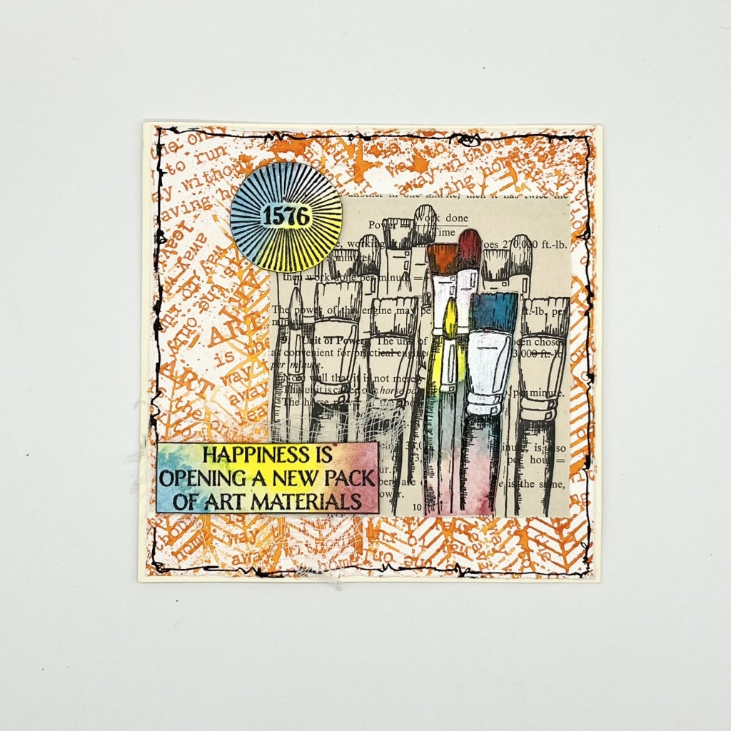 Mindfulness 4 A5 Red Rubber Stamp