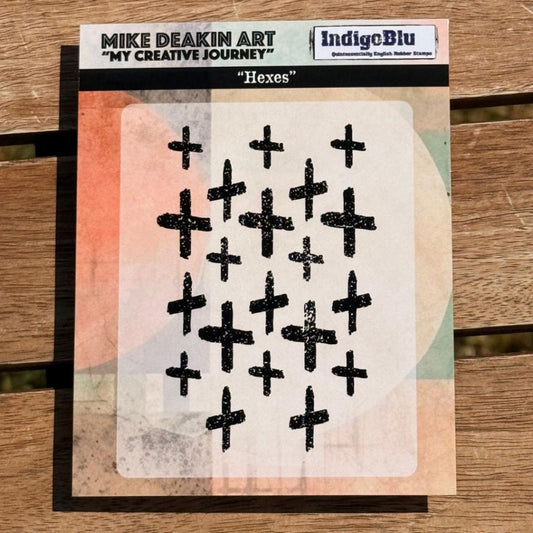 Hexes Solo Red Rubber Stamps