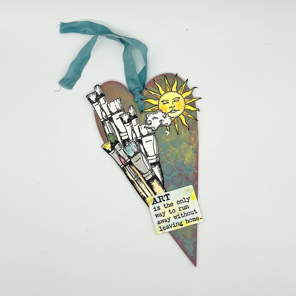 Mindfulness 4 A5 Red Rubber Stamp